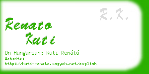 renato kuti business card