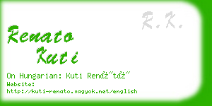 renato kuti business card